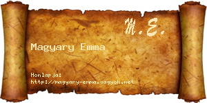 Magyary Emma névjegykártya